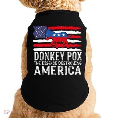 Donkey Pox Funny Anti Democrat Doggie Tank