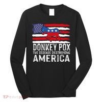 Donkey Pox Funny Anti Democrat Long Sleeve Shirt thumb 0