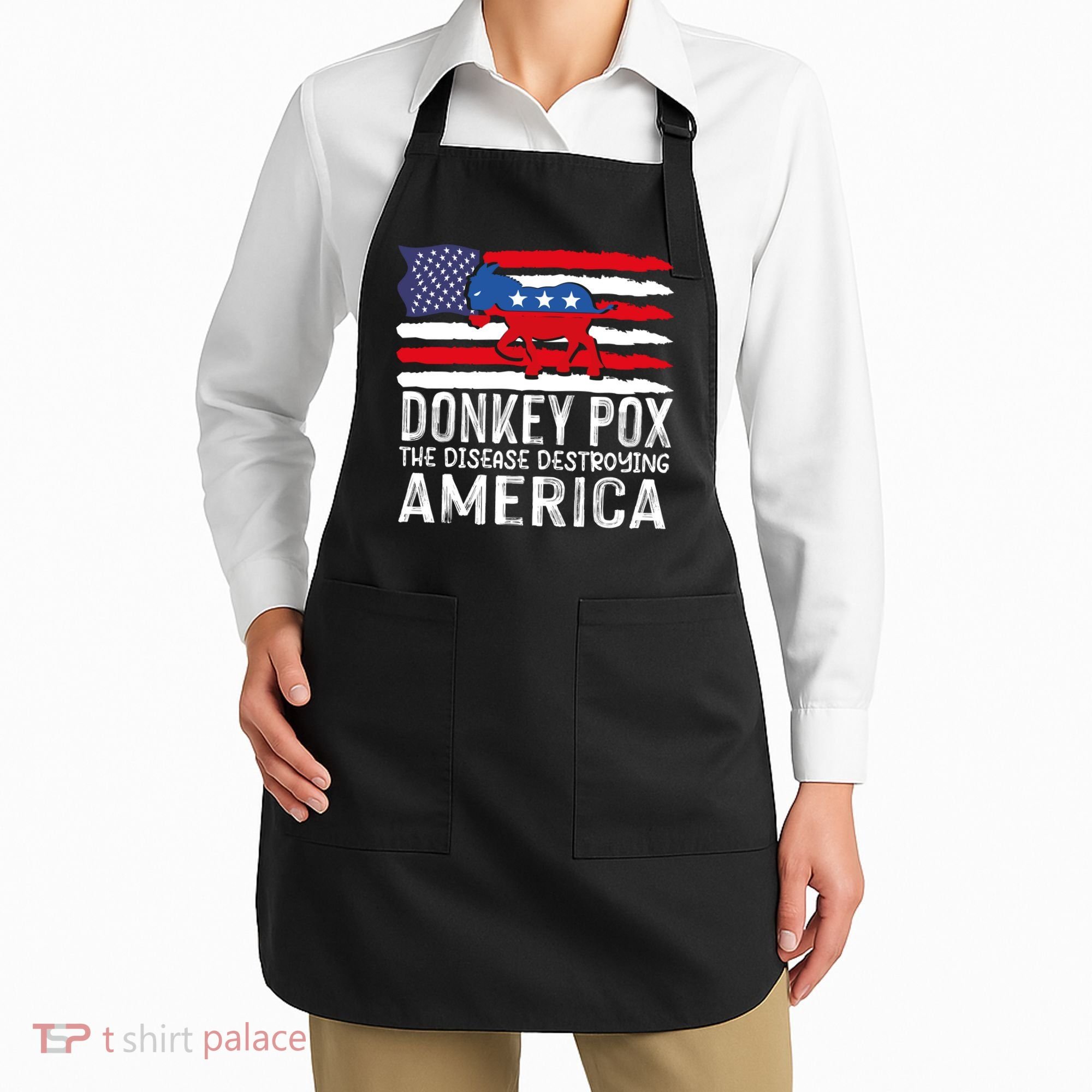 Donkey Pox Funny Anti Democrat Apron