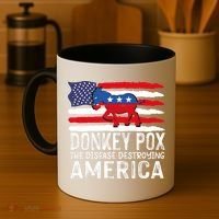 Donkey Pox Funny Anti Democrat Coffee Mug thumb 4
