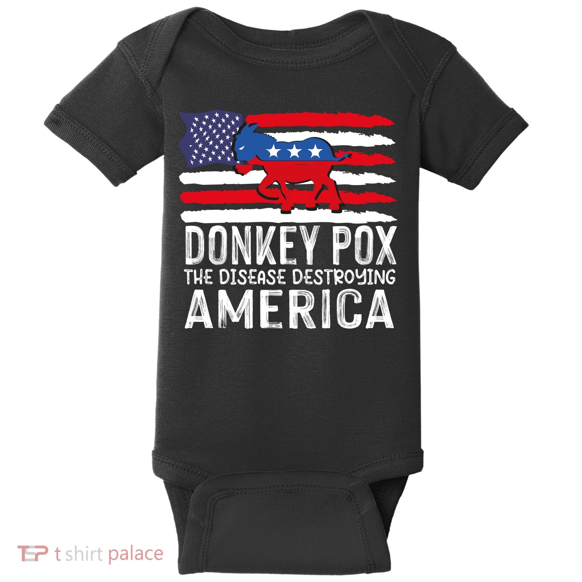Donkey Pox Funny Anti Democrat Baby Bodysuit