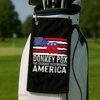 Donkey Pox Funny Anti Democrat Golf Towel thumb 2