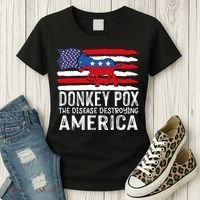 Donkey Pox Funny Anti Democrat Women's T-Shirt thumb 3