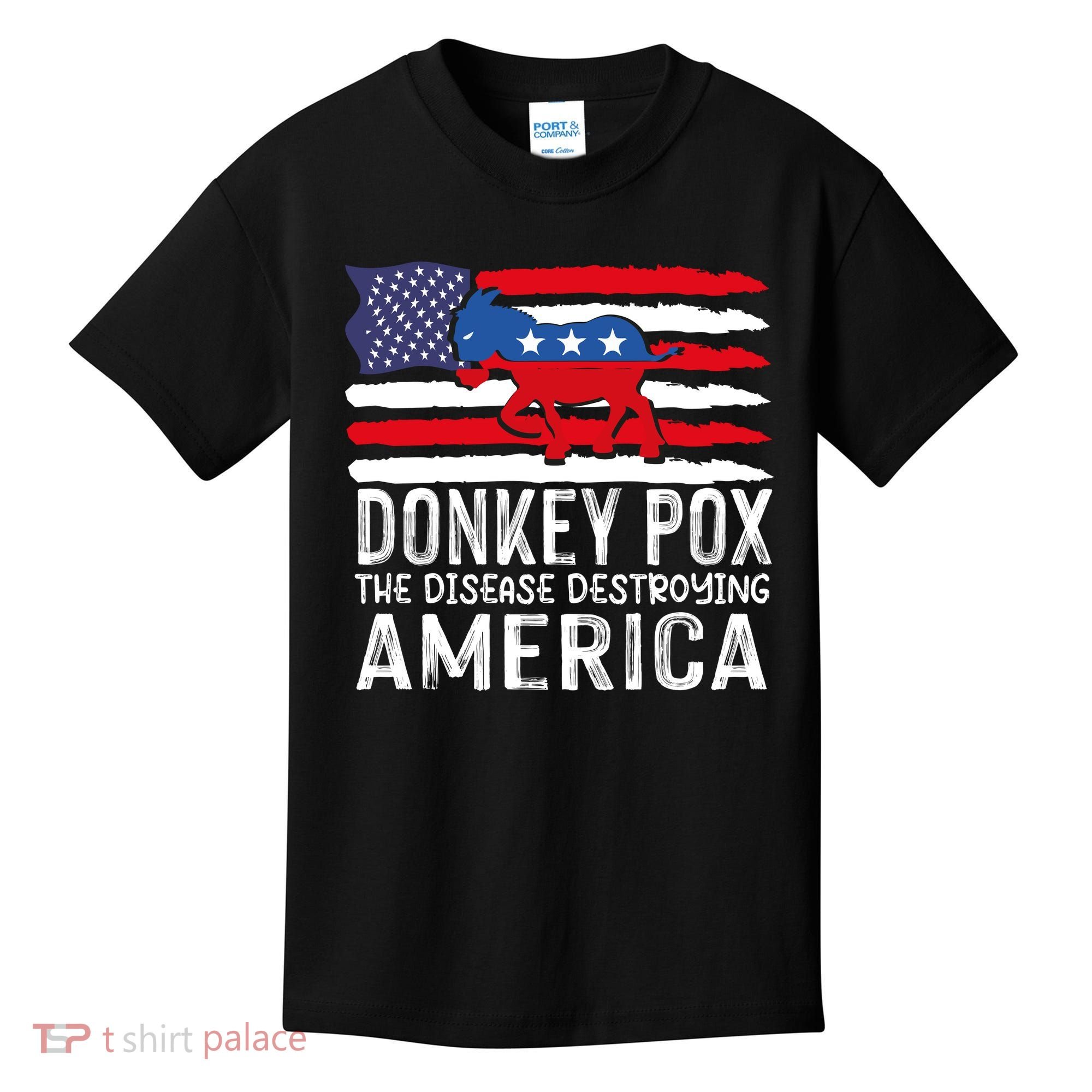 Donkey Pox Funny Anti Democrat Kids T-Shirt