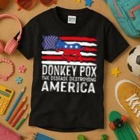 Donkey Pox Funny Anti Democrat Kids T-Shirt thumb 3