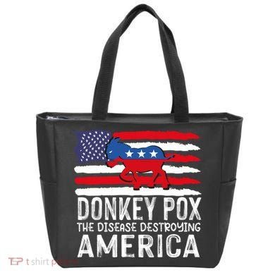 Donkey Pox Funny Anti Democrat Tote Bag