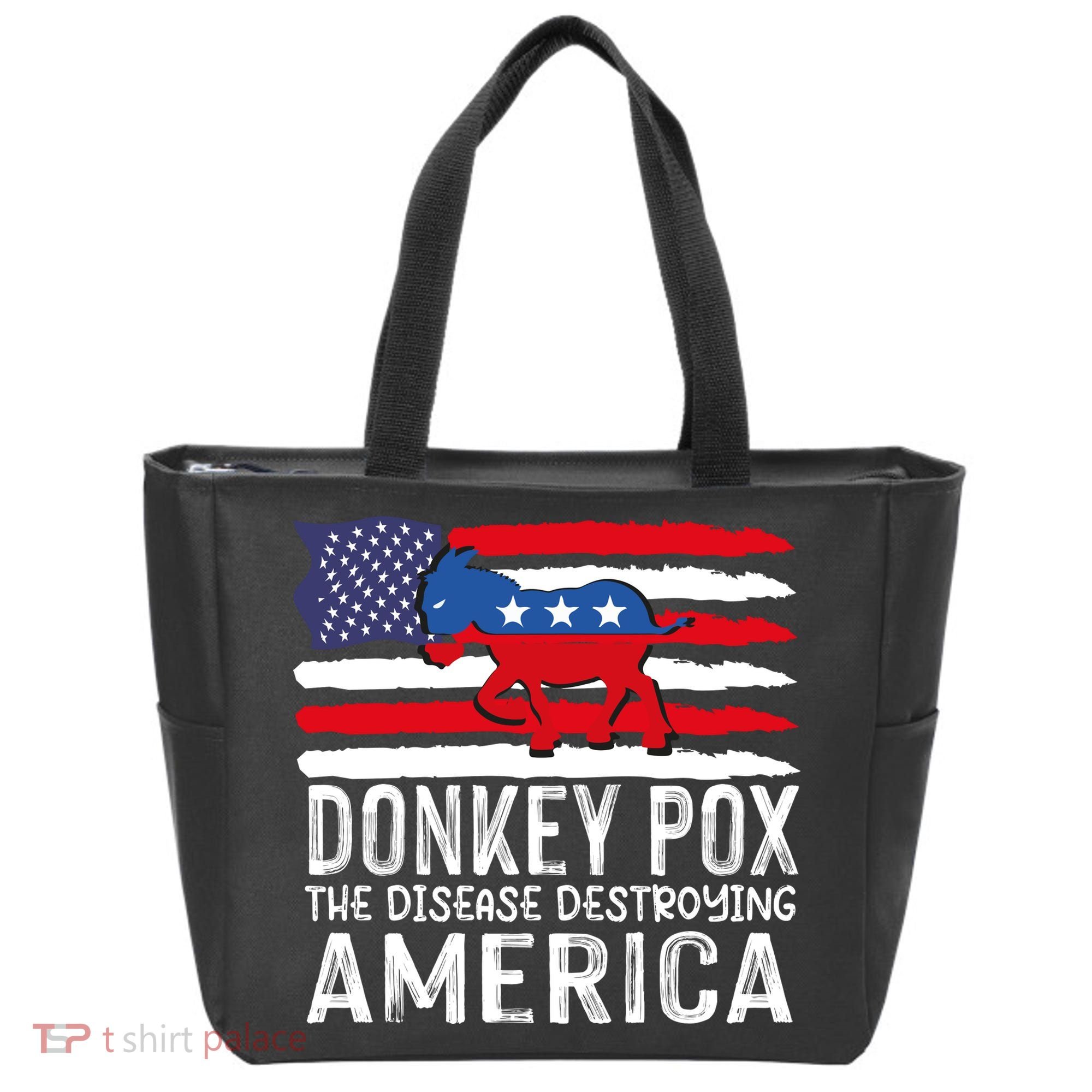 Donkey Pox Funny Anti Democrat Tote Bag
