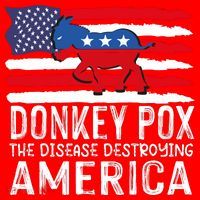 Donkey Pox Funny Anti Democrat Santa Hat thumb 1