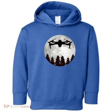 Drone Pilot Full Moon Funny Fpv Drone Quadcopter Toddler Hoodie