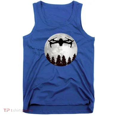 Drone Pilot Full Moon Funny Fpv Drone Quadcopter Tank Top