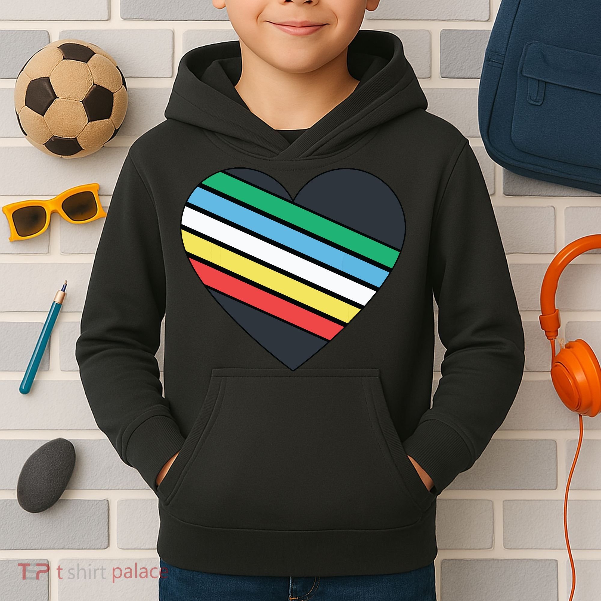 Disability Pride Flag July Disabled Pride Month Awareness Kids Hoodie