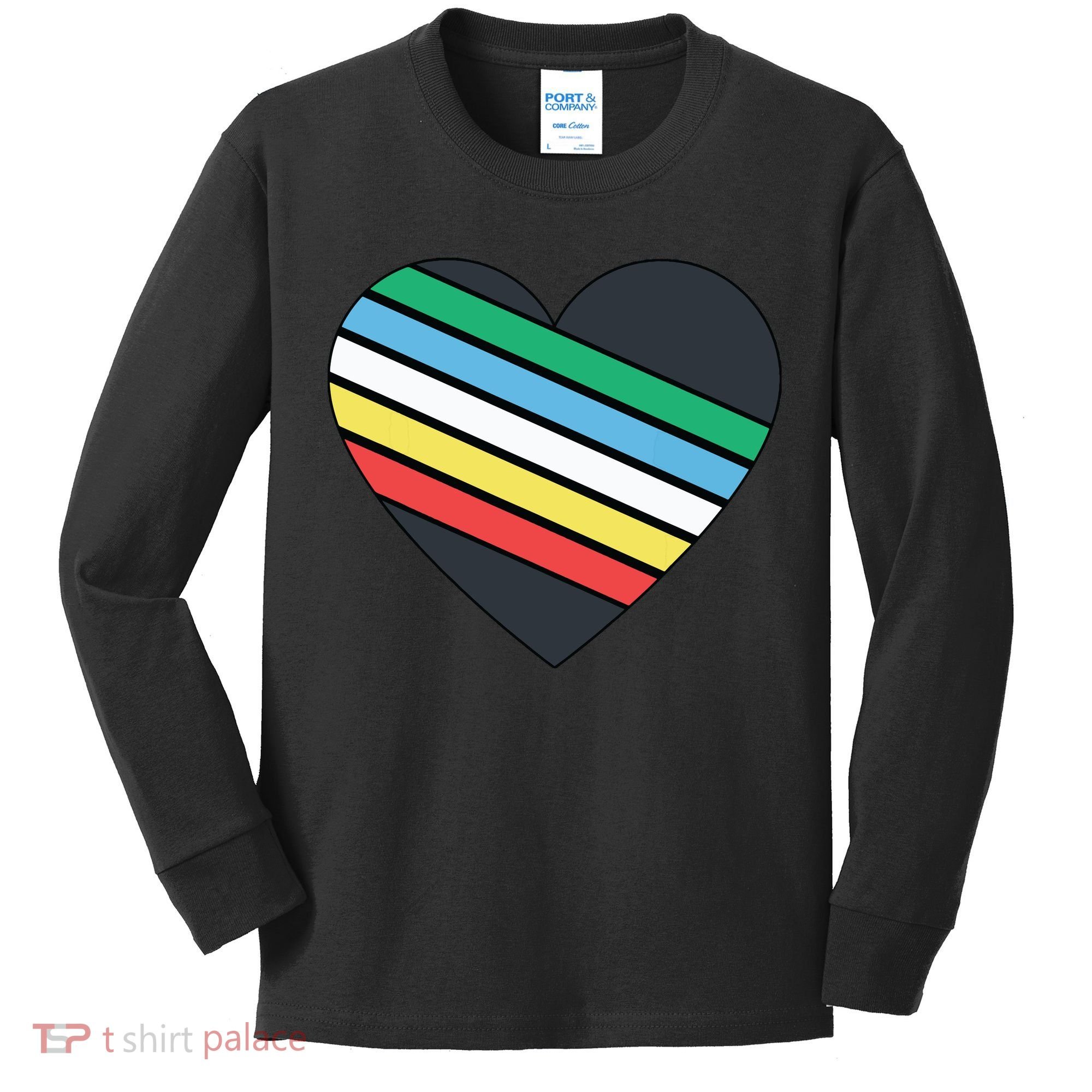 Disability Pride Flag July Disabled Pride Month Awareness Kids Long Sleeve Shirt