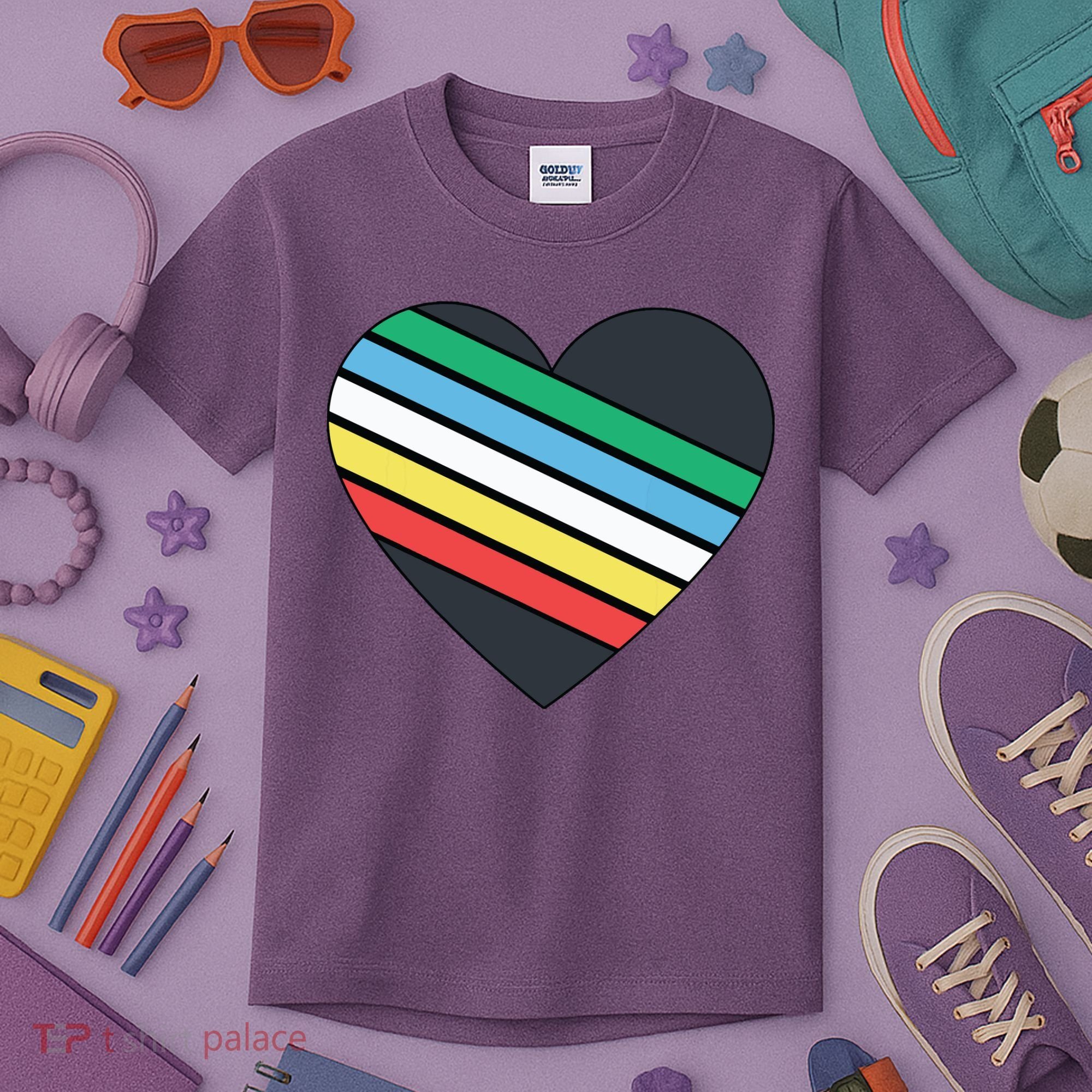 Disability Pride Flag July Disabled Pride Month Awareness Kids T-Shirt