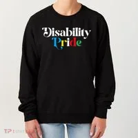Disability Pride Flag July Disabled Pride Month Awareness Women's Sweatshirt thumb 0