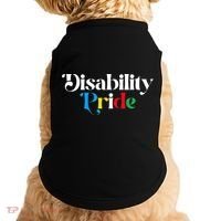 Disability Pride Flag July Disabled Pride Month Awareness Doggie Tank thumb 0