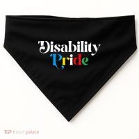Disability Pride Flag July Disabled Pride Month Awareness USA-Made Doggie Bandana thumb 0