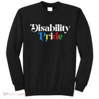 Disability Pride Flag July Disabled Pride Month Awareness Sweatshirt thumb 0