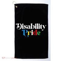 Disability Pride Flag July Disabled Pride Month Awareness Golf Towel thumb 0