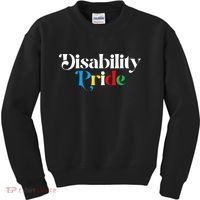 Disability Pride Flag July Disabled Pride Month Awareness Kids Sweatshirt thumb 0