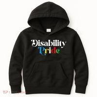 Disability Pride Flag July Disabled Pride Month Awareness Kids Hoodie thumb 0