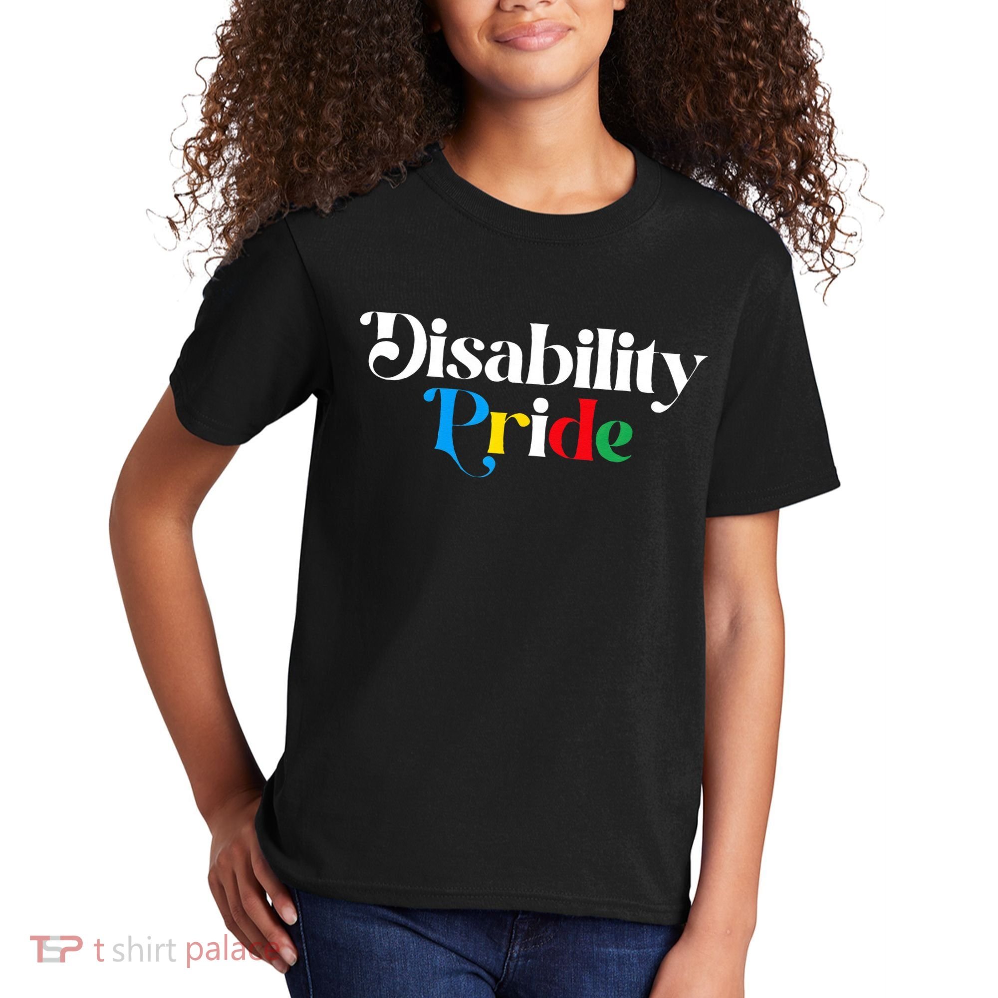 Disability Pride Flag July Disabled Pride Month Awareness Kids T-Shirt