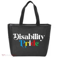Disability Pride Flag July Disabled Pride Month Awareness Tote Bag thumb 0