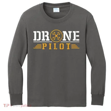 Drone Pilot Funny Quadrotor Drone Pilot Drones Kids Long Sleeve Shirt