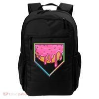 Dripping Pink Frosting Donut Baseball Diamond Home Plate Backpack thumb 0