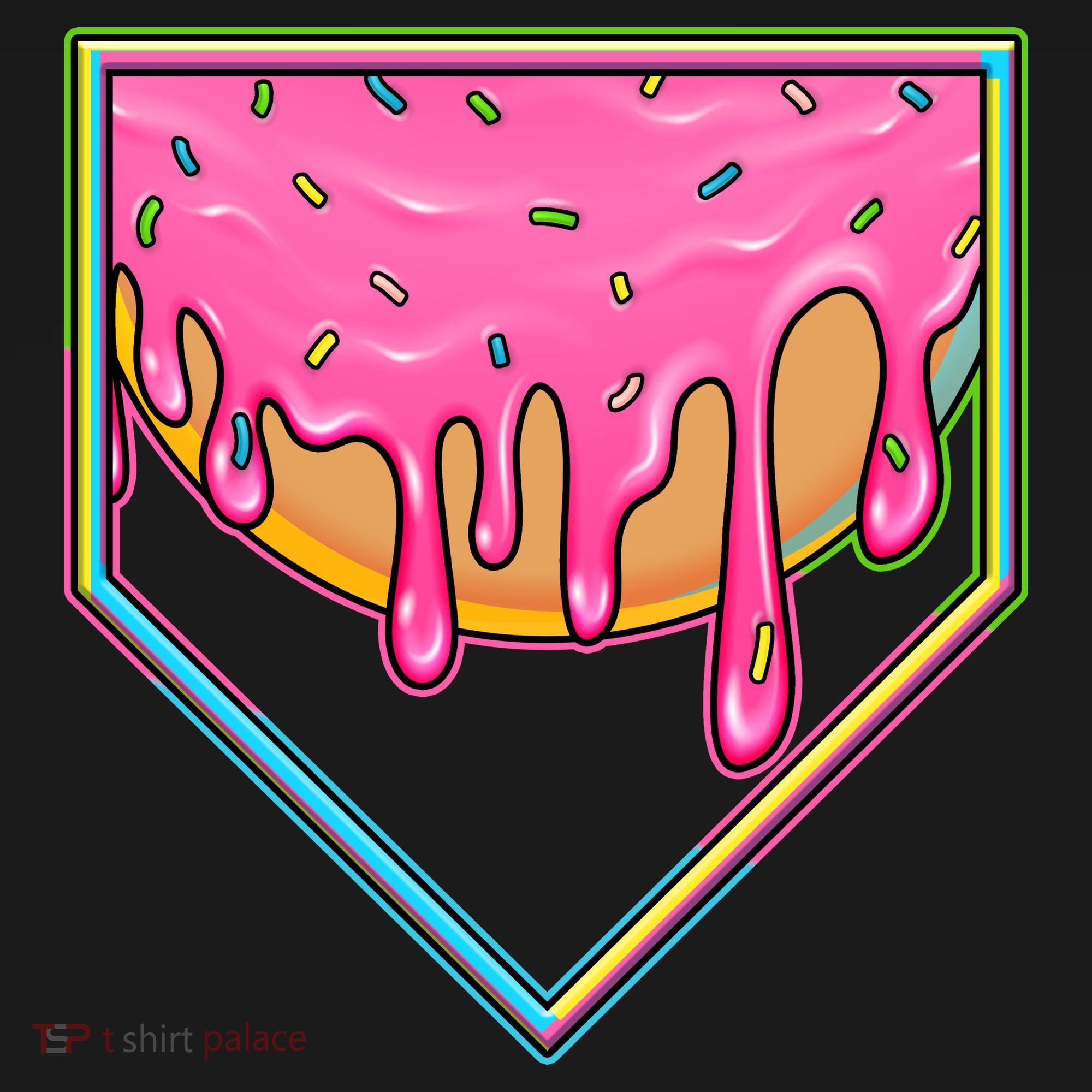Dripping Pink Frosting Donut Baseball Diamond Home Plate Backpack