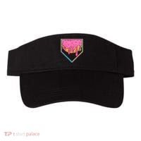Dripping Pink Frosting Donut Baseball Diamond Home Plate Visor thumb 0