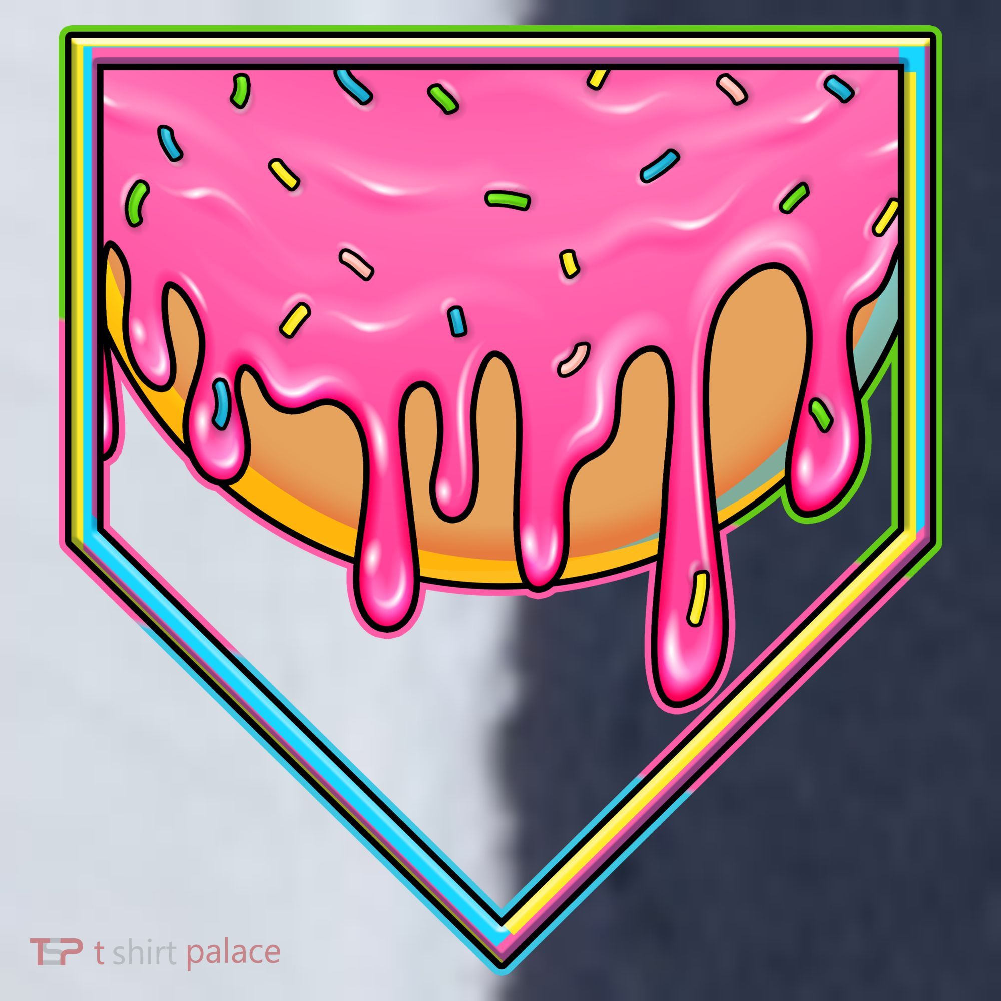 Dripping Pink Frosting Donut Baseball Diamond Home Plate Sport-Tek Competitor United Soccer Jersey
