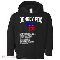 Donkey Pox Funny Symptoms Political Anti Biden Toddler Hoodie thumb 0