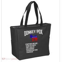 Donkey Pox Funny Symptoms Political Anti Biden Tote Bag thumb 2