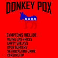 Donkey Pox Funny Symptoms Political Anti Biden Santa Hat thumb 1