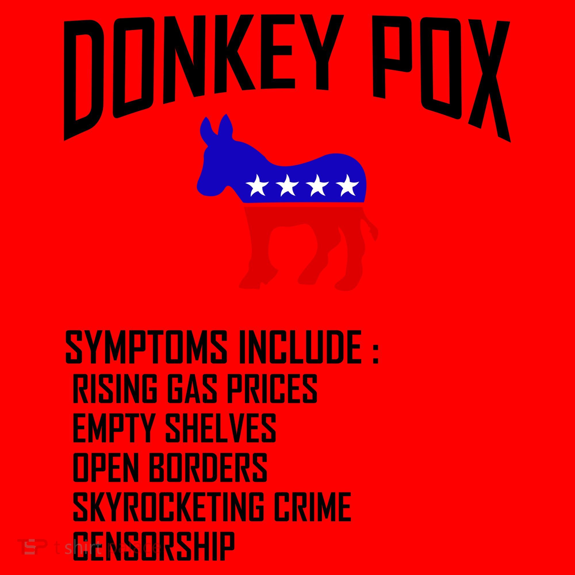 Donkey Pox Funny Symptoms Political Anti Biden Santa Hat