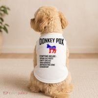 Donkey Pox Funny Symptoms Political Anti Biden Doggie Tank thumb 2