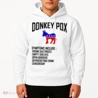 Donkey Pox Funny Symptoms Political Anti Biden Hoodie thumb 2
