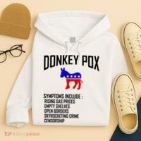 Donkey Pox Funny Symptoms Political Anti Biden Hoodie thumb 4