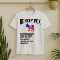 Donkey Pox Funny Symptoms Political Anti Biden T-Shirt thumb 2