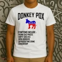Donkey Pox Funny Symptoms Political Anti Biden T-Shirt thumb 3