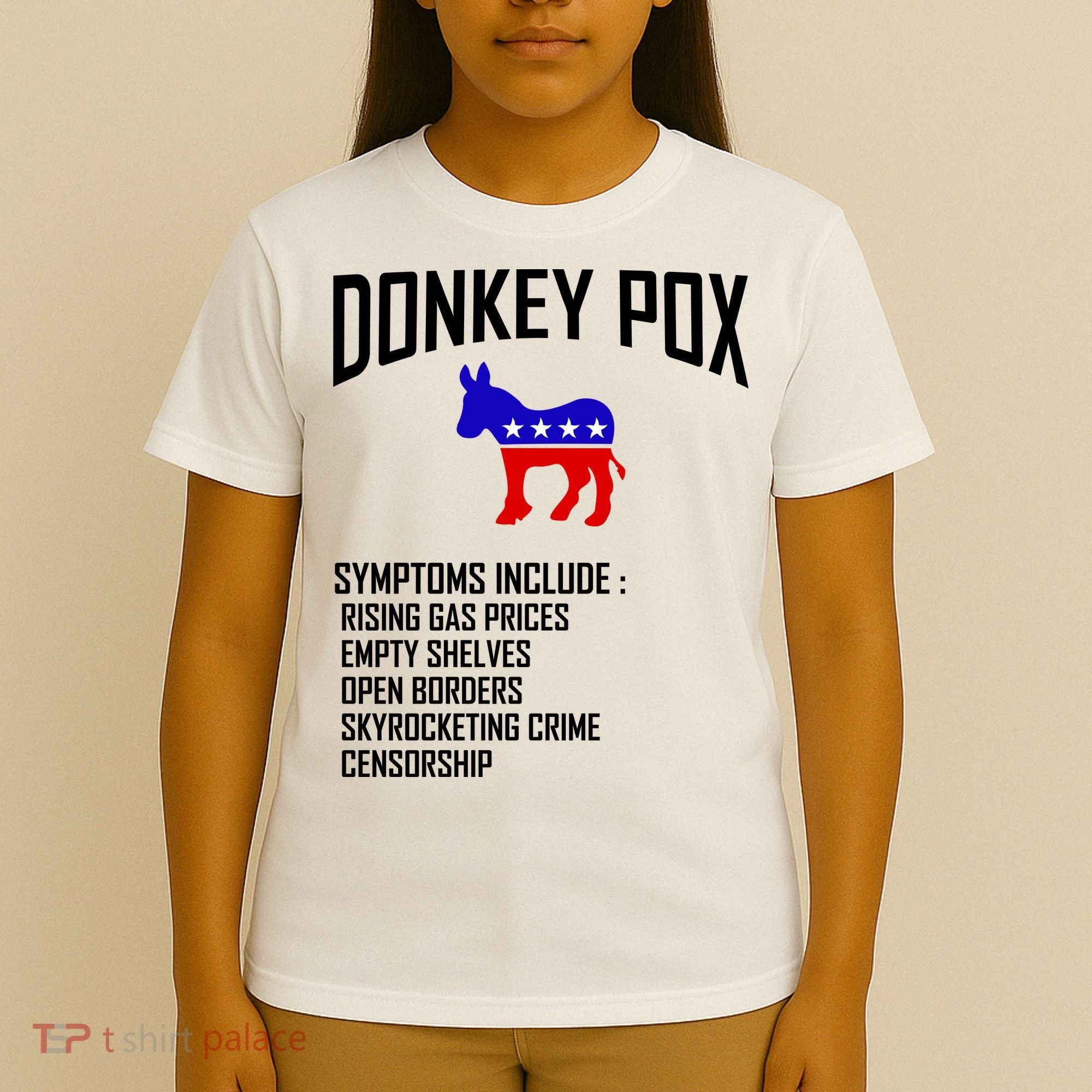 Donkey Pox Funny Symptoms Political Anti Biden T-Shirt