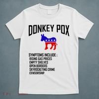 Donkey Pox Funny Symptoms Political Anti Biden T-Shirt thumb 5