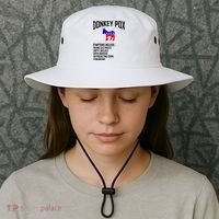 Donkey Pox Funny Symptoms Political Anti Biden Bucket Hat thumb 3