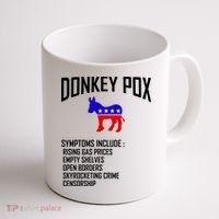 Donkey Pox Funny Symptoms Political Anti Biden Coffee Mug thumb 1