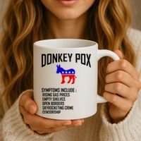 Donkey Pox Funny Symptoms Political Anti Biden Coffee Mug thumb 3