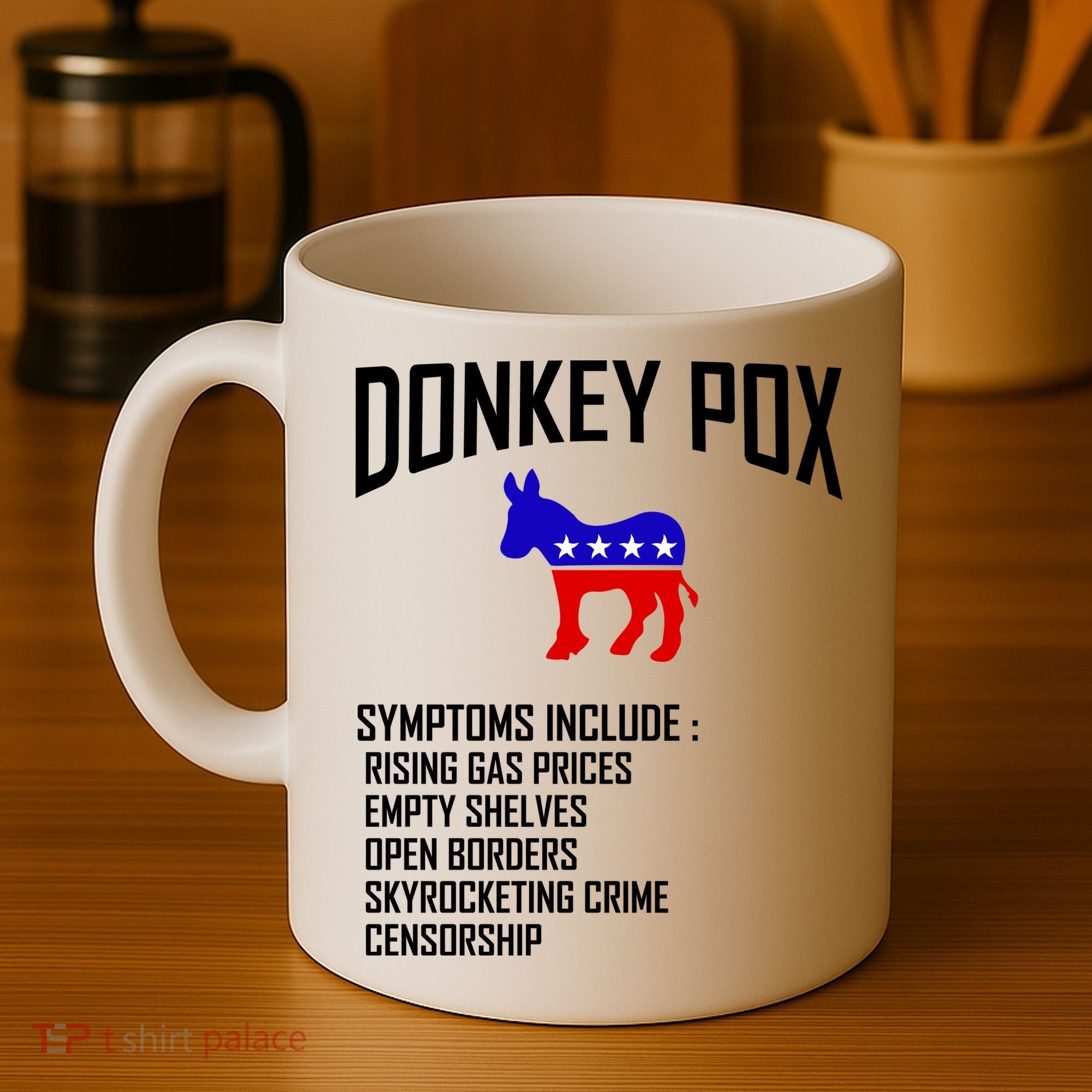 Donkey Pox Funny Symptoms Political Anti Biden Coffee Mug