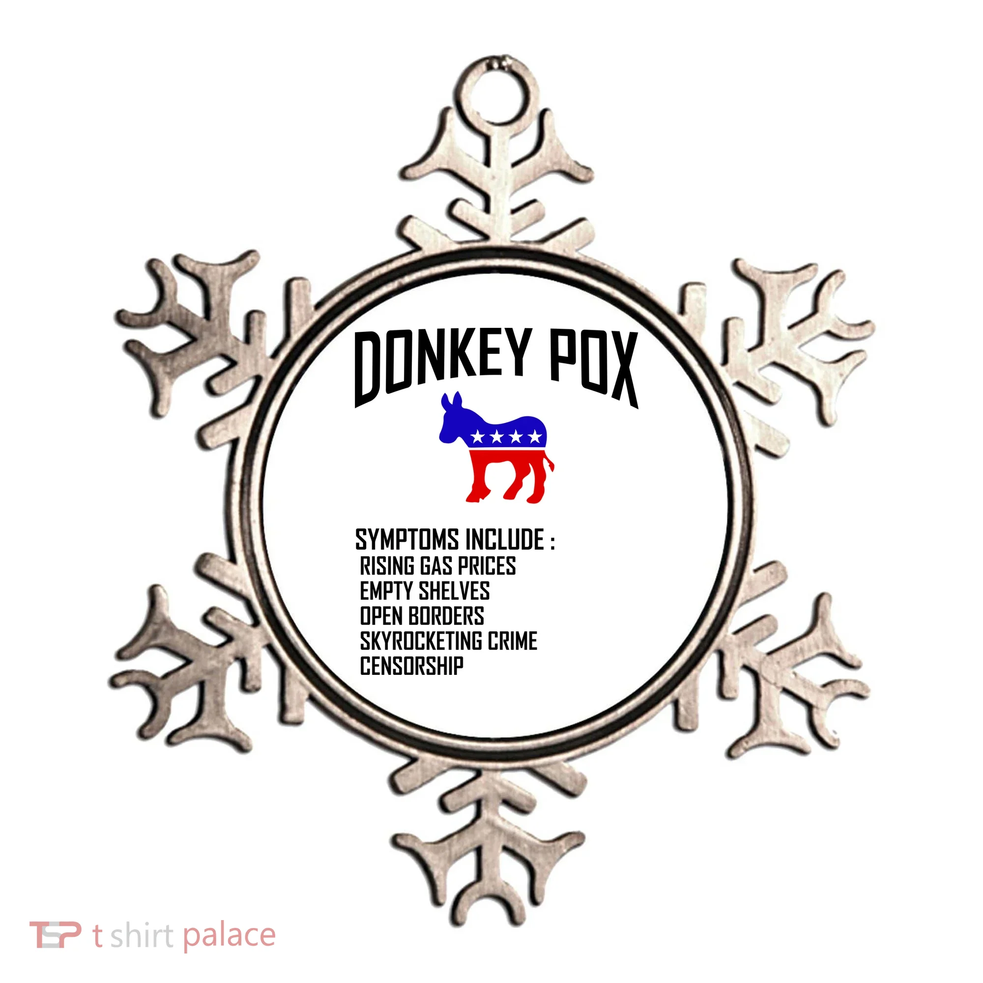 Donkey Pox Funny Symptoms Political Anti Biden Ornament