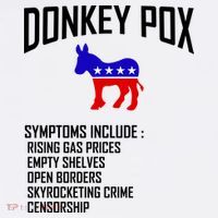 Donkey Pox Funny Symptoms Political Anti Biden Ornament thumb 1