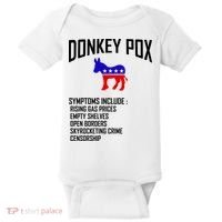 Donkey Pox Funny Symptoms Political Anti Biden Baby Bodysuit thumb 0
