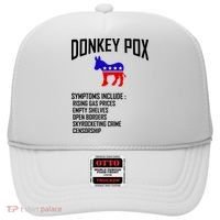 Donkey Pox Funny Symptoms Political Anti Biden Hat thumb 0